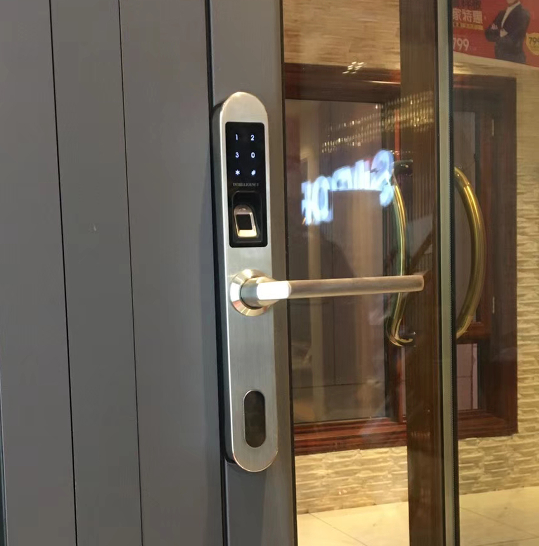 Khóa cửa nhôm kính vân tay